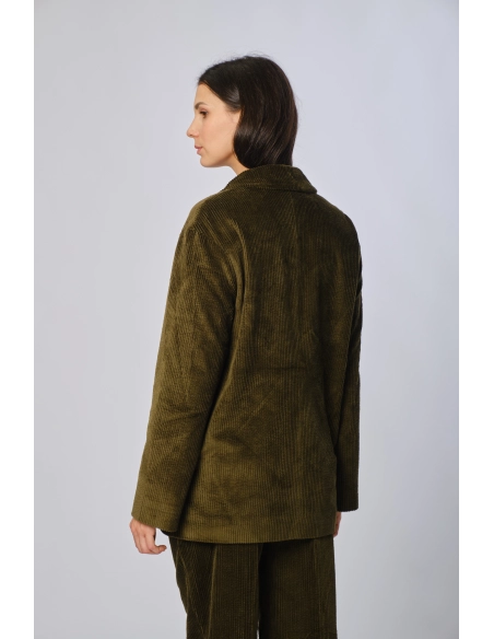 Oversized velvet jacket