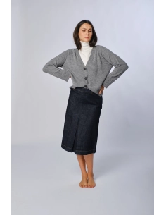 Gonna faldoni denim