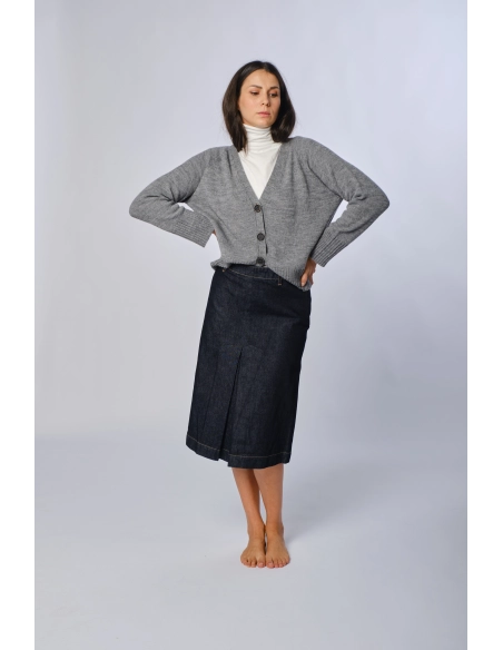 Gonna faldoni denim