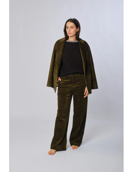 Pantalone palazzo velluto