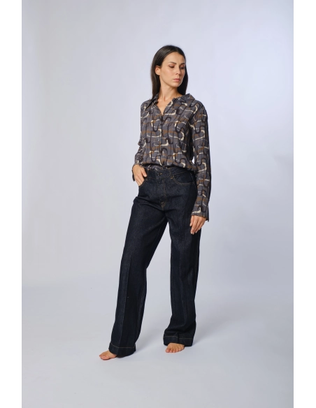 Pantalone 5t palazzo denim